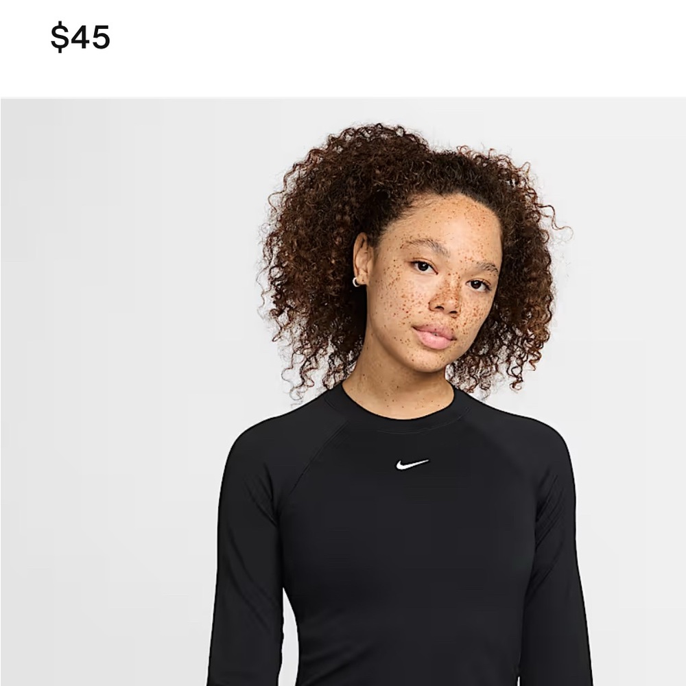 NWT XS Nike Pro Dri-Fit Women's Black Long Sleeve Tee